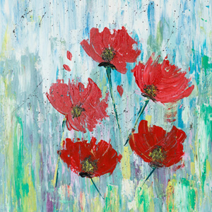 Poppies. 40x50, Acrylic, canvas, 2021